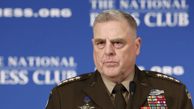 El jefe del Estado Mayor Conjunto de EE.UU., Mark Milley,