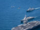 Ejercicios conjuntos de EE.UU. y Corea del Sur, con la participación del portaviones estadounidense USS Carl Vinson, en el Pacífico occidental, el 3 de mayo de 2017.