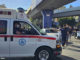 Una ambulancia transporta a personas heridas cuyo buscapersonas portátil explotó, en Beirut, Líbano, el 17 de septiembre de 2024.